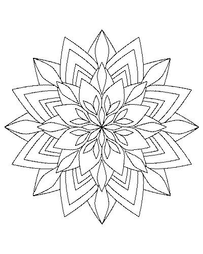 Coloriage de mandalas pour enfants avec motifs géométriques