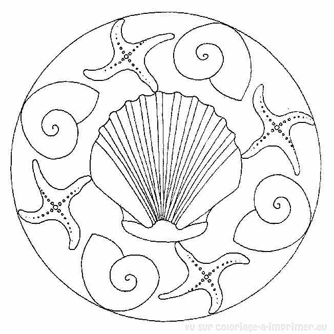 Coloriage de mandalas pour enfants avec motifs géométriques