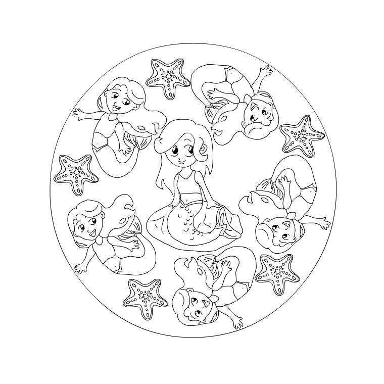Mandalas pour enfants à colorier avec motifs géométriques