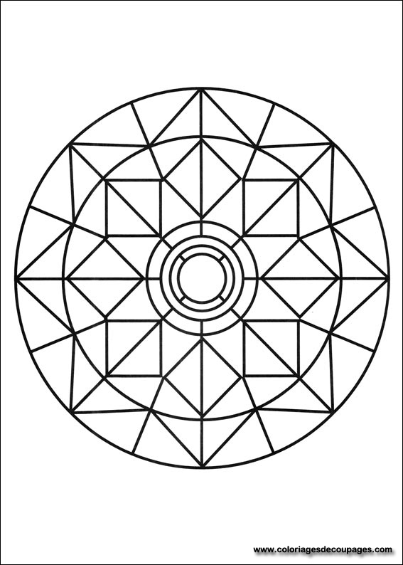 Coloriage de mandalas pour enfants avec motifs floraux et géométriques
