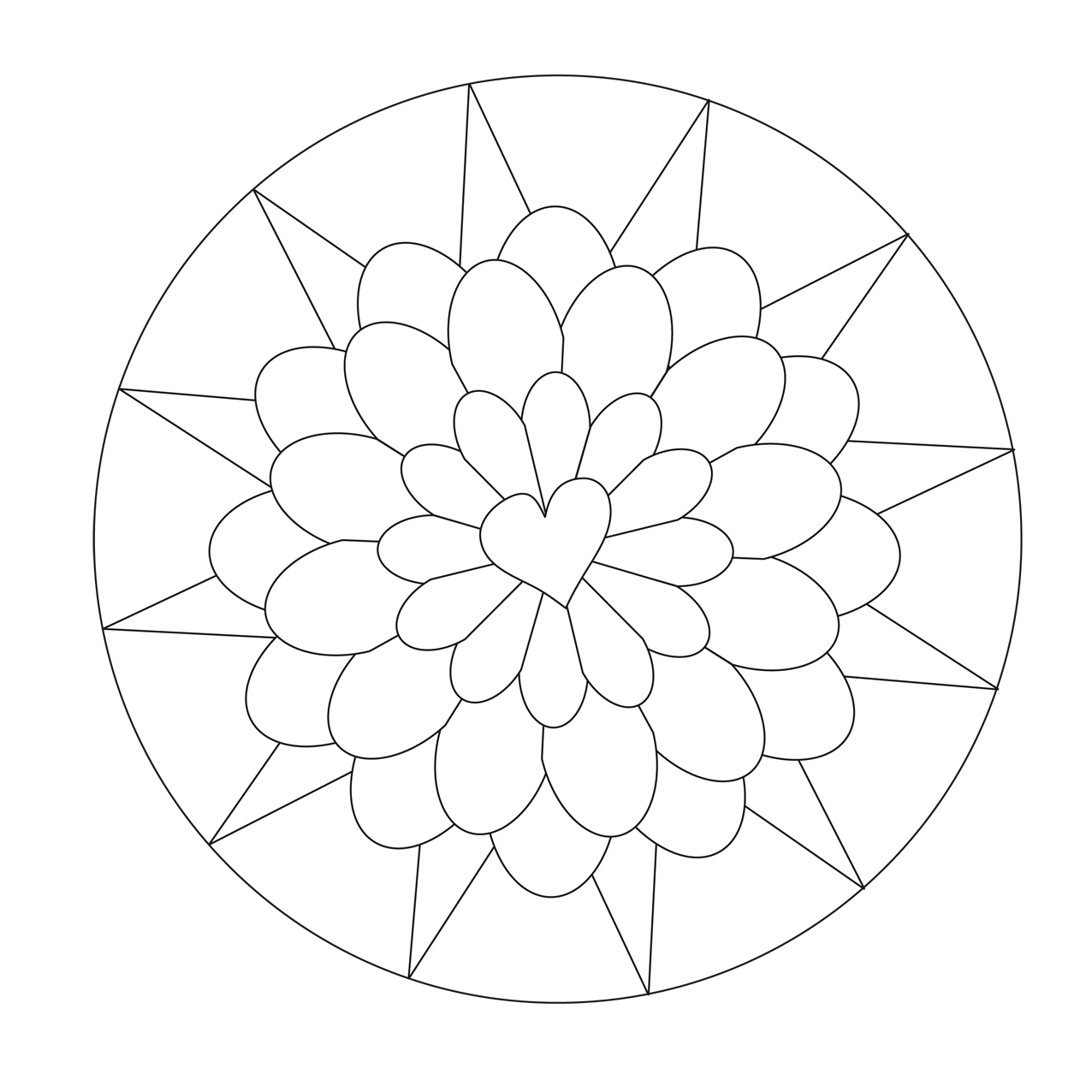 Coloriage de mandalas pour enfants avec motifs géométriques et floraux