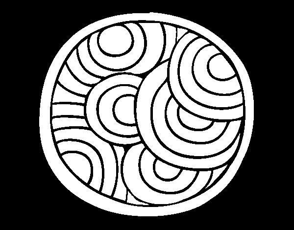 Coloriage de mandalas pour enfants avec motifs géométriques