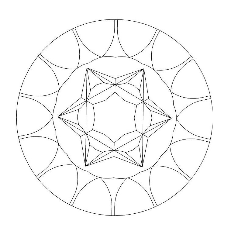 Mandalas pour enfants à colorier avec motifs géométriques