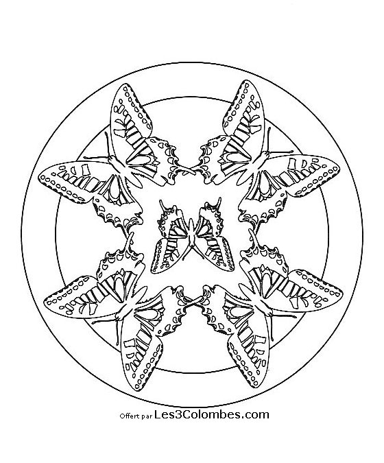 Coloriage de mandalas pour enfants avec motifs symétriques et floraux