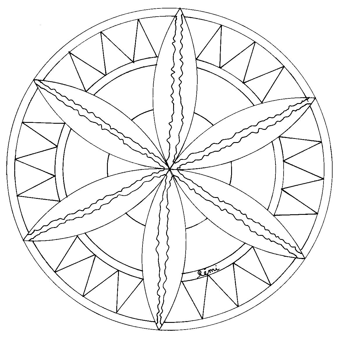 Mandalas pour enfants à colorier avec des motifs géométriques variés