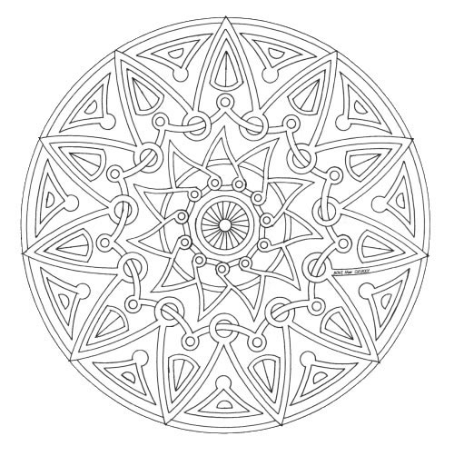 Mandalas pour enfants à colorier avec motifs géométriques
