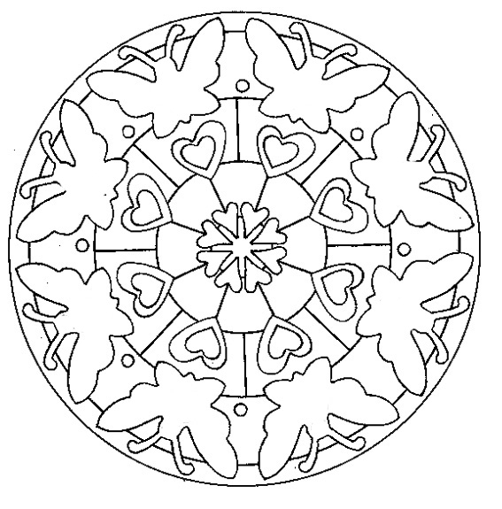 Coloriage de mandalas pour enfants avec motifs géométriques