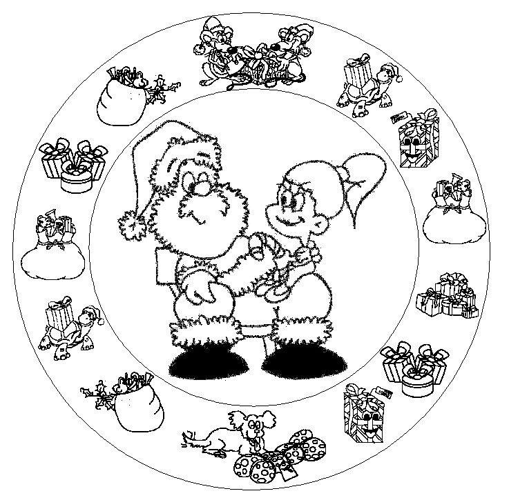 Mandalas pour enfants à colorier avec des motifs géométriques