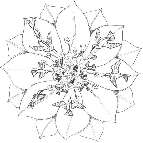 Coloriage de mandalas pour enfants avec motifs géométriques