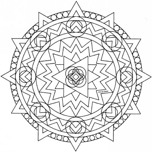 Coloriage de mandalas pour enfants avec des motifs floraux et géométriques