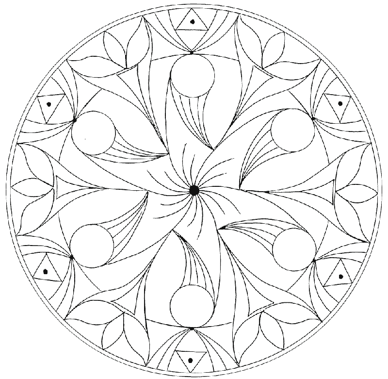 Mandalas pour enfants à colorier avec motifs floraux et géométriques