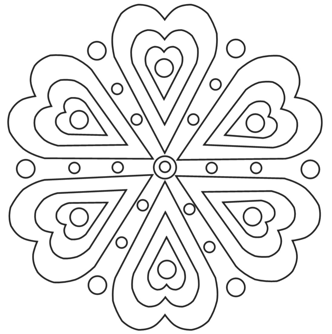 Coloriage de mandalas pour enfants avec motifs géométriques