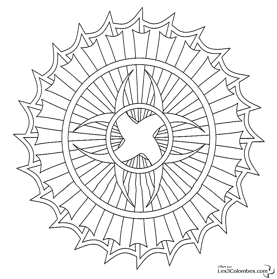 Mandalas pour enfants à colorier avec motifs variés