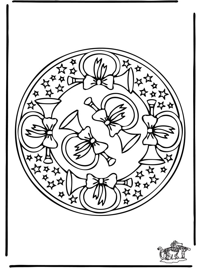 Coloriage de mandalas pour enfants avec motifs géométriques