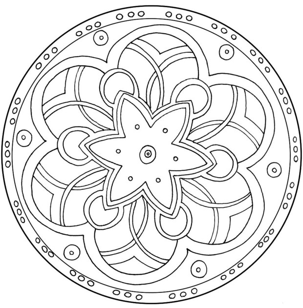 Mandalas pour enfants à colorier, motifs géométriques et floraux