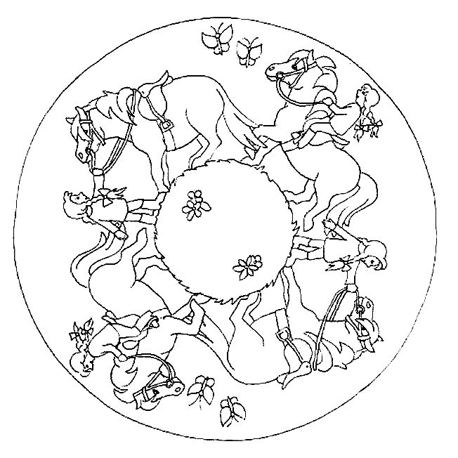 Mandalas pour enfants avec motifs géométriques et floraux