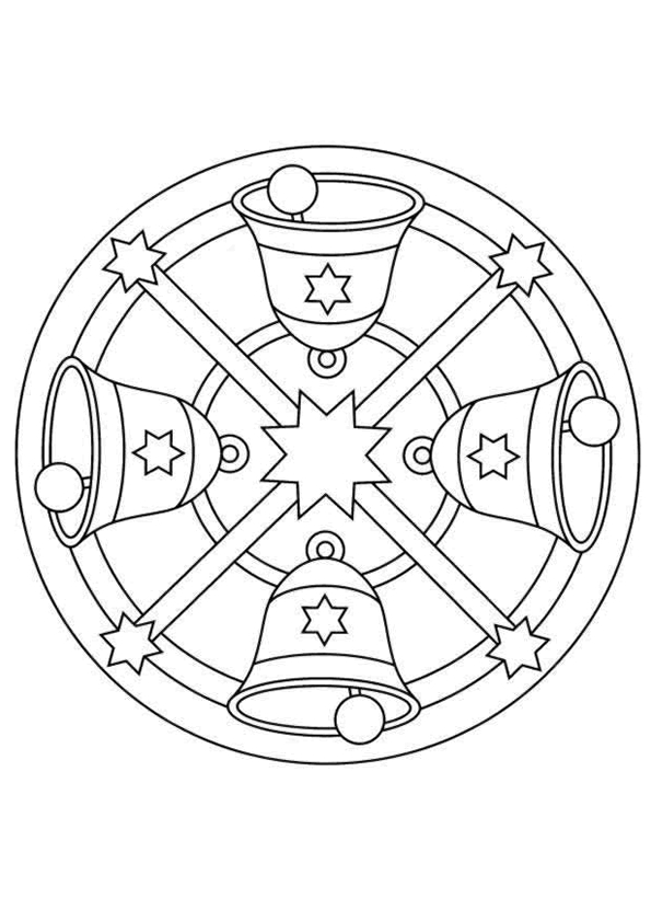 Coloriage de mandalas pour enfants avec motifs géométriques