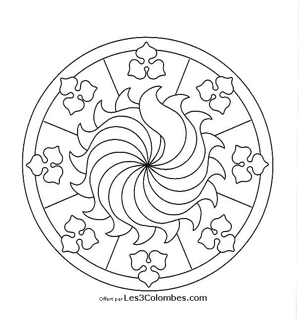Mandalas pour enfants à colorier avec motifs variés