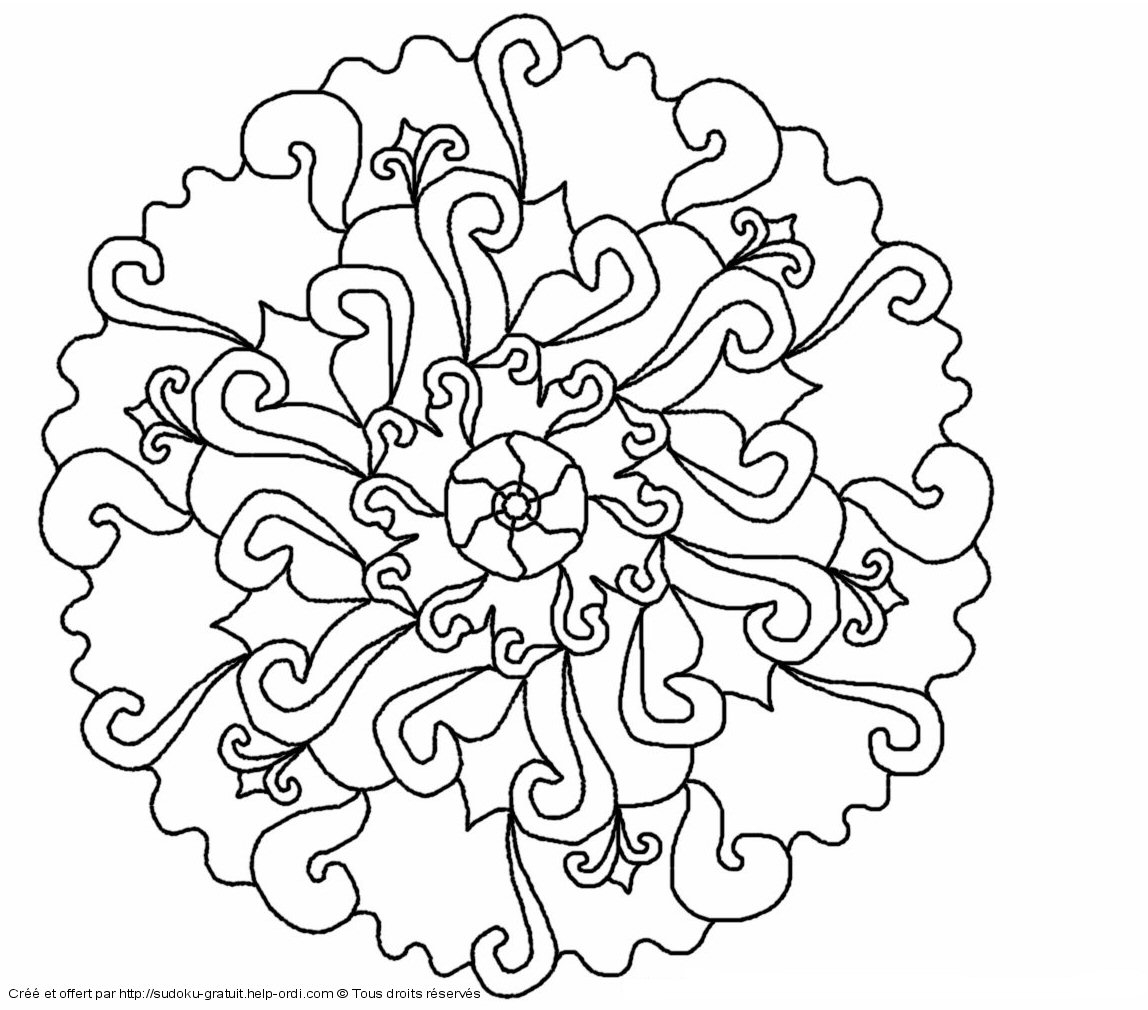 Mandalas pour enfants à colorier avec des motifs circulaires