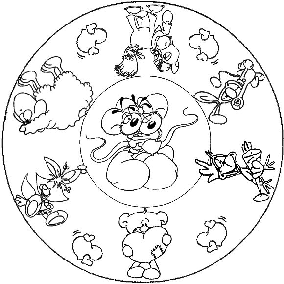 Mandalas pour enfants à colorier avec motifs géométriques
