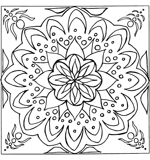 Coloriage de mandalas pour enfants avec des motifs géométriques