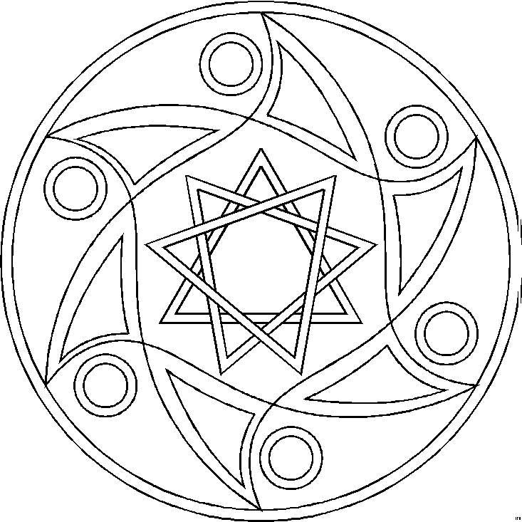 Coloriage de mandalas pour enfants avec motifs géométriques