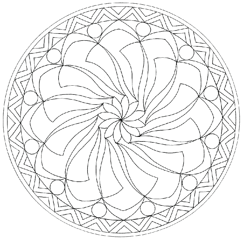 Mandalas pour enfants à colorier avec des motifs variés