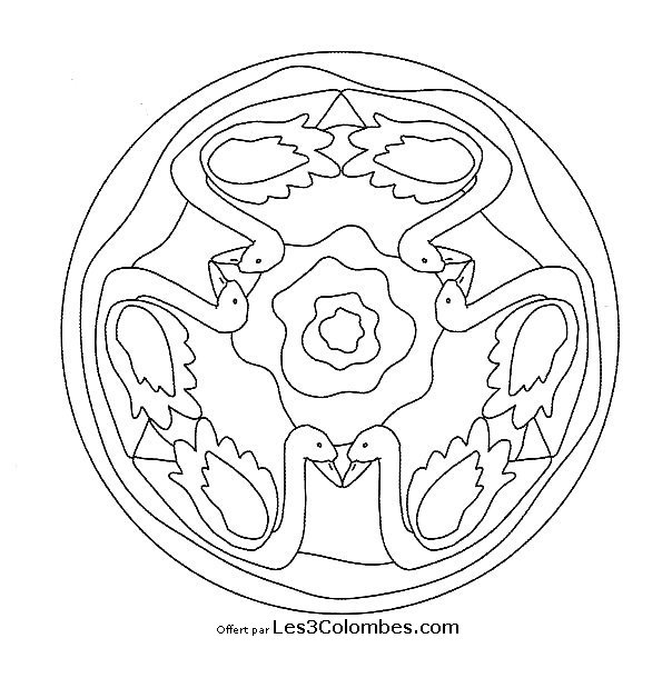 Mandalas pour enfants à colorier avec motifs géométriques