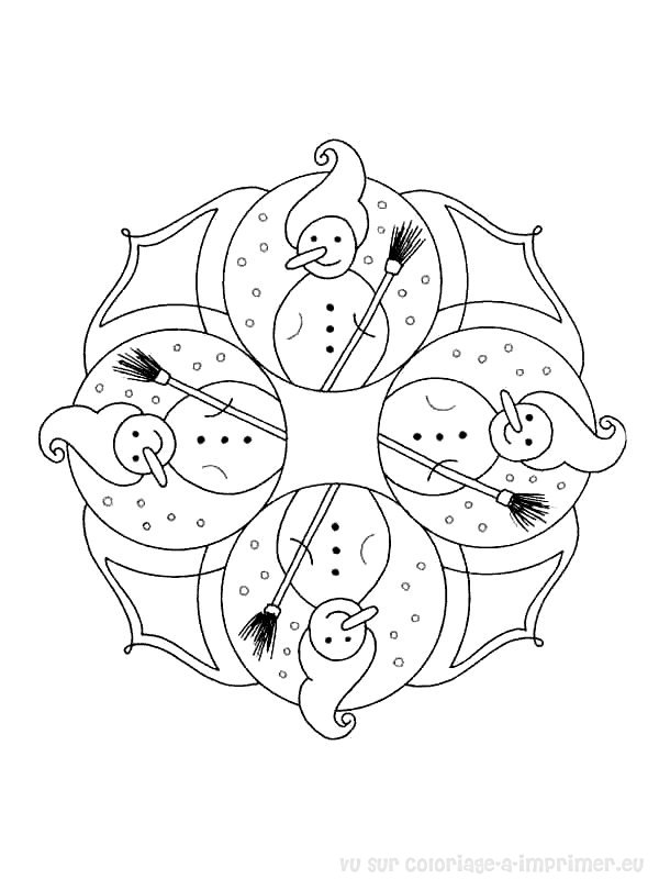 Mandalas pour enfants à colorier avec motifs géométriques