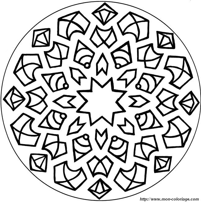 Mandalas pour enfants à colorier avec des motifs géométriques