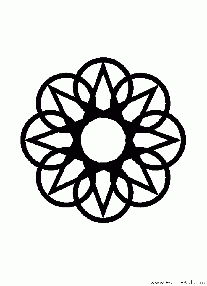 Coloriage de mandalas pour enfants avec motifs géométriques