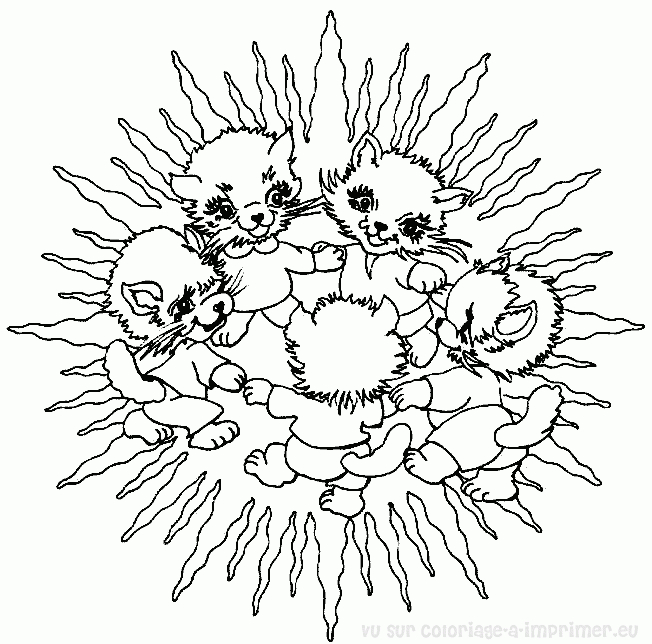 Mandalas pour enfants à colorier avec des motifs géométriques
