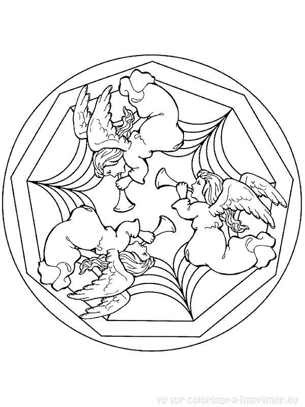 Mandalas pour enfants à colorier avec motifs géométriques