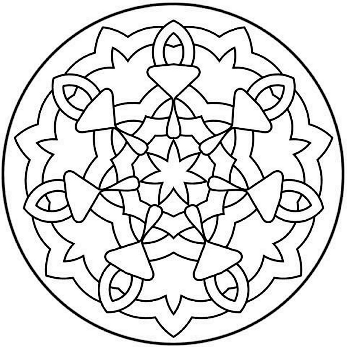 Mandalas à motifs géométriques et floraux à colorier Mandalas à motifs géométriques et floraux à colorier