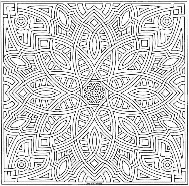 Coloriage de mandalas avec motifs géométriques et floraux Coloriage de mandalas avec motifs géométriques et floraux