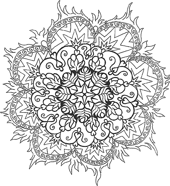 Coloriage de mandalas avec motifs floraux et géométriques