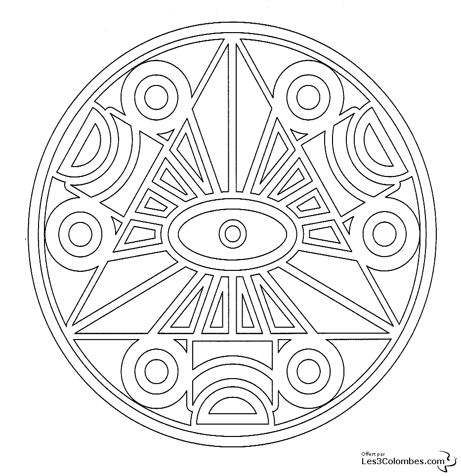 Coloriage de mandalas originaux avec motifs géométriques