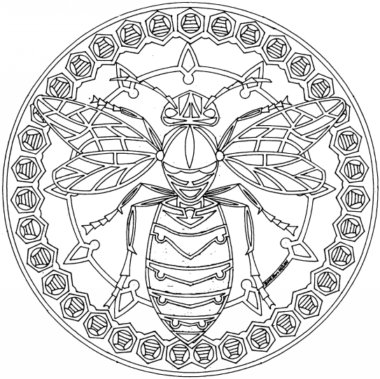 Coloriage de mandalas avec motifs géométriques et floraux