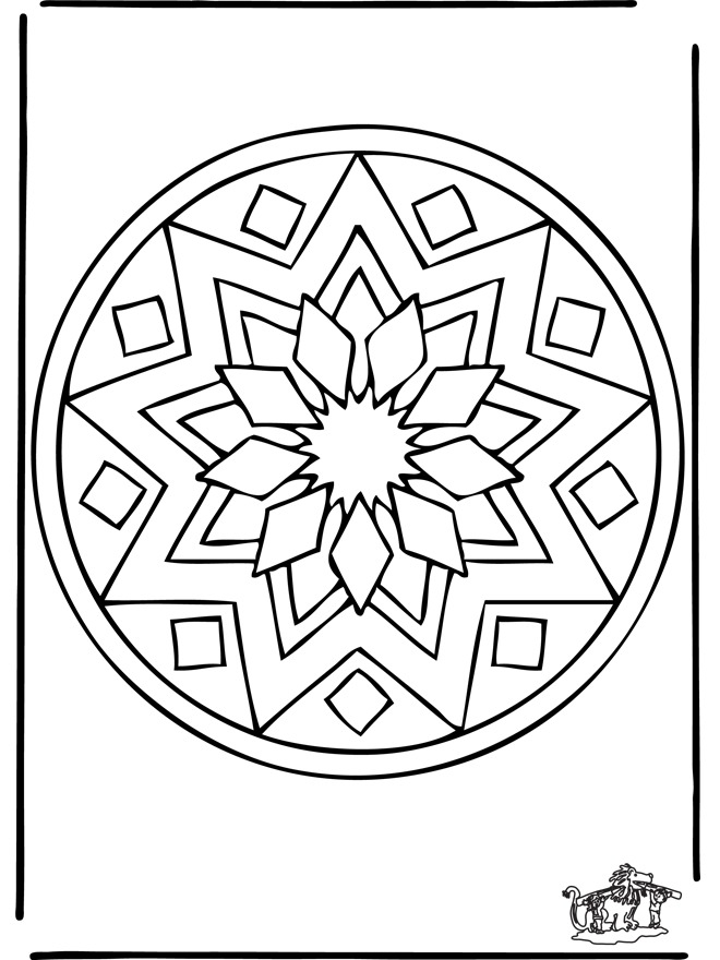 Mandalas originaux à colorier avec motifs géométriques