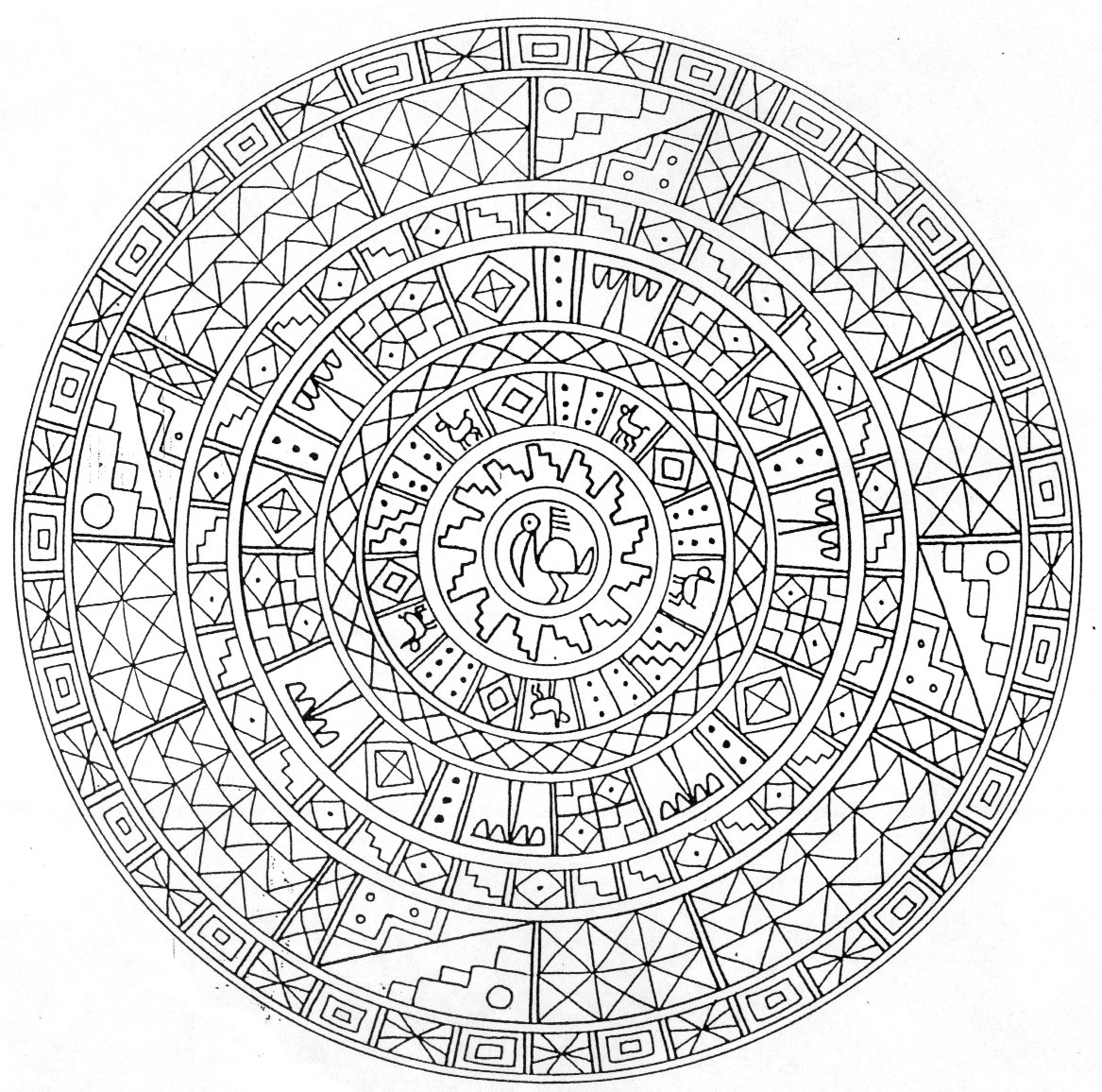 Coloriage de mandalas avec motifs géométriques et floraux Coloriage de mandalas avec motifs géométriques et floraux