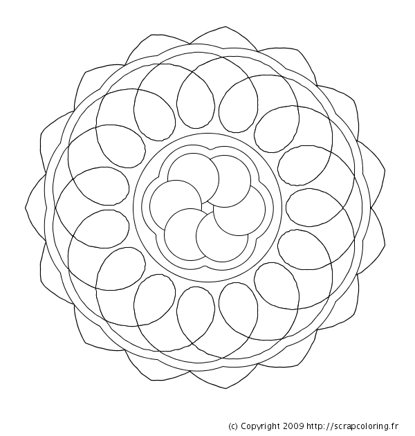 Coloriage de mandalas avec motifs géométriques et floraux Coloriage de mandalas avec motifs géométriques et floraux