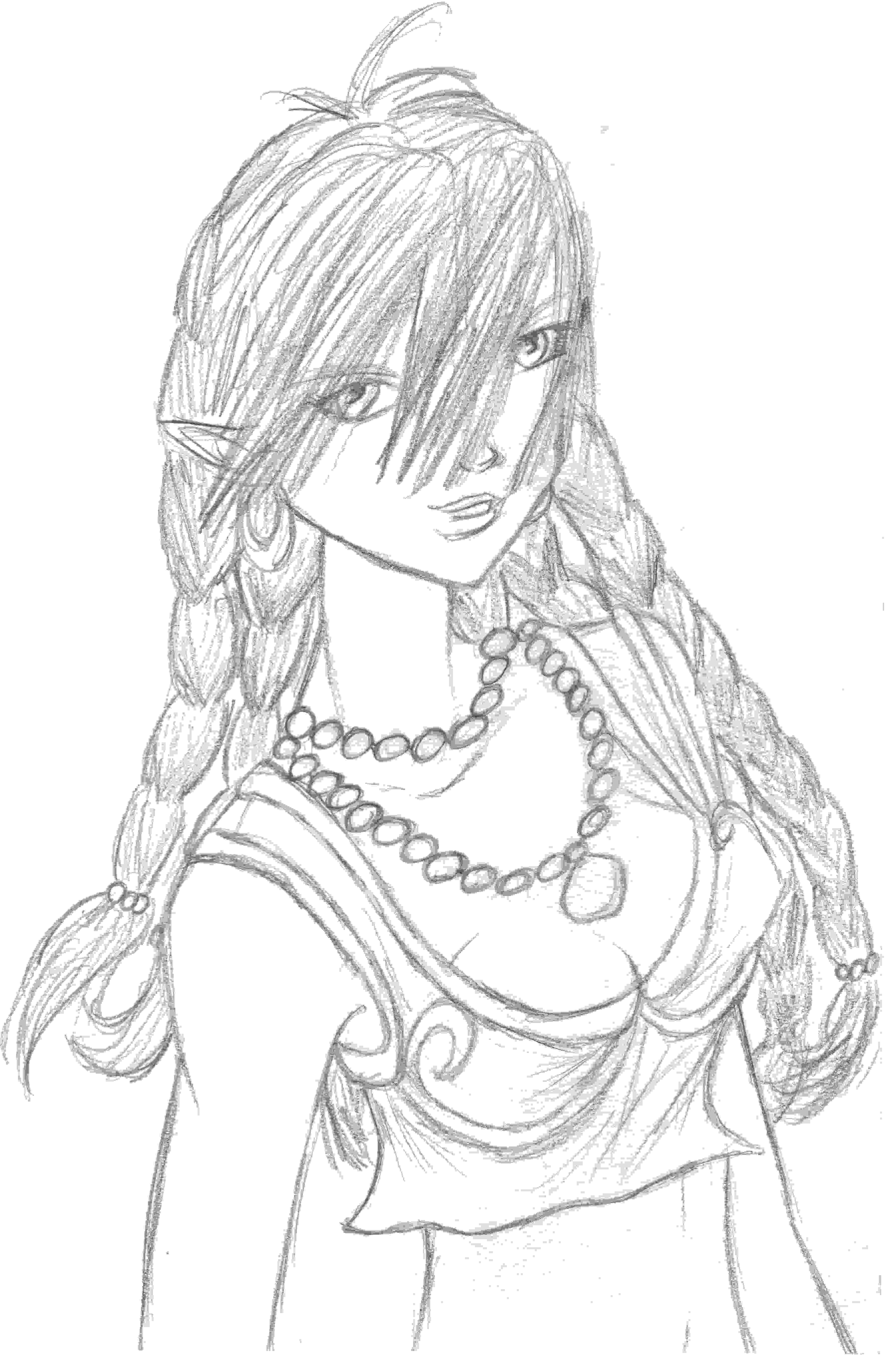 Personnage de manga avec un regard déterminé, entouré d'éléments graphiques dynamiques