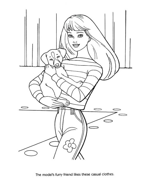 Coloriage d'un mannequin en pleine pose de mode
