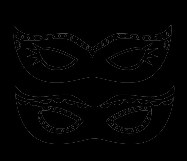 Un carnaval animé avec des masques et des confettis