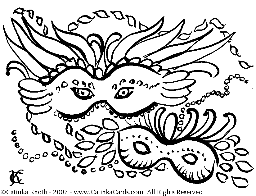 Scène festive de Mardi Gras avec masques et confettis
