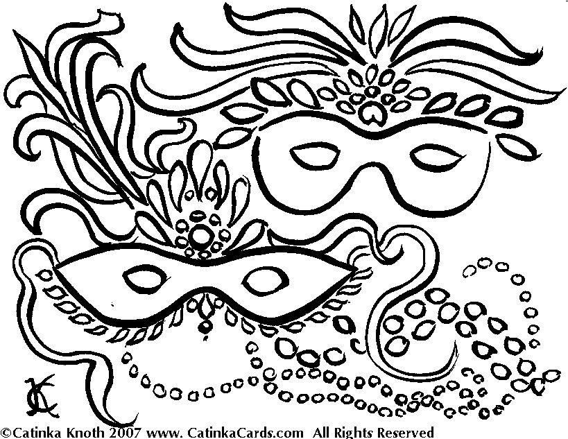 Personnage masqué célébrant Mardi Gras avec des éléments festifs