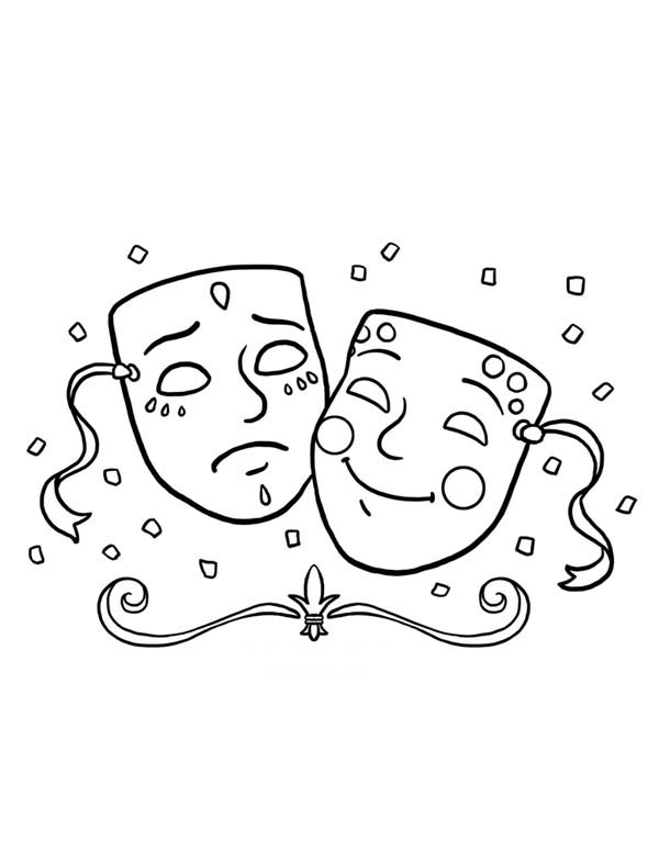 Masques et confettis lors d'un carnaval coloré