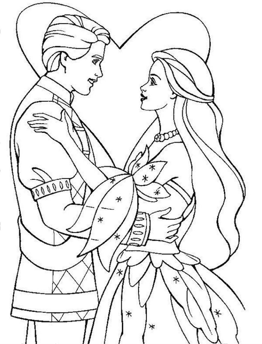 C coloriage d'un couple de mariés au milieu de la nature
