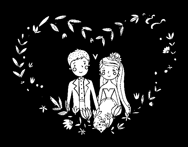 Un couple de mariés échangeant leurs vœux dans un cadre romantique