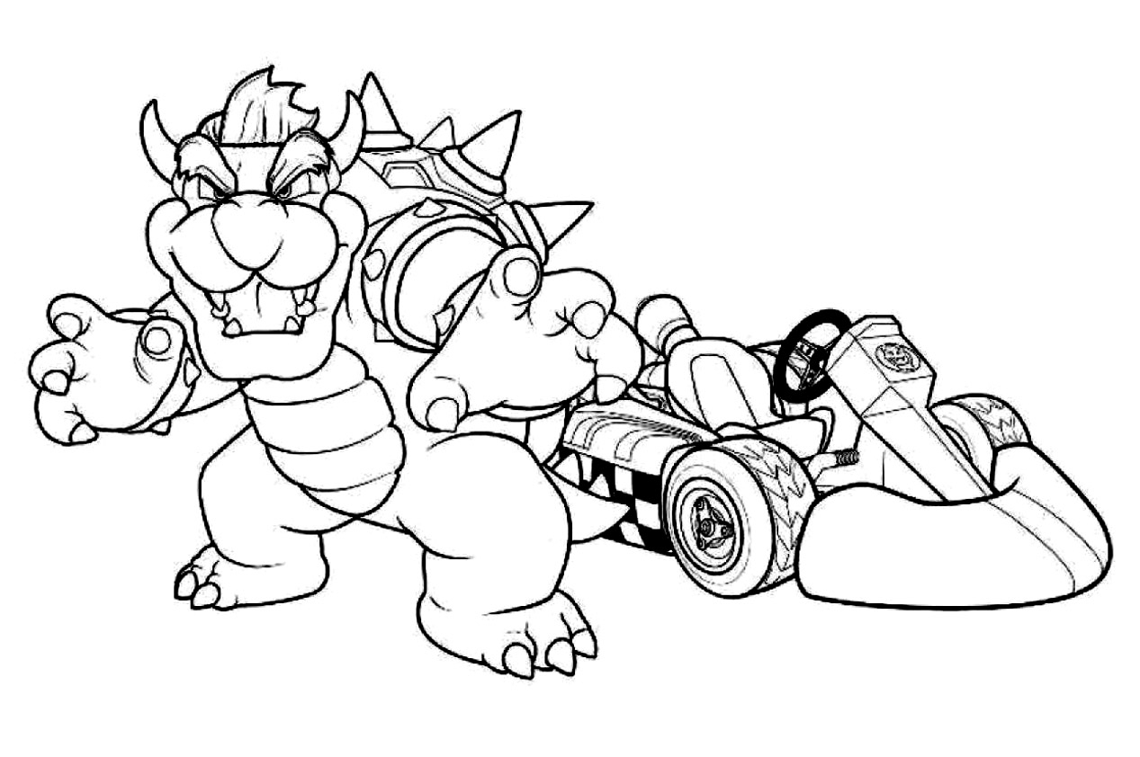 Mario en pleine course dans l’univers de Mario Kart